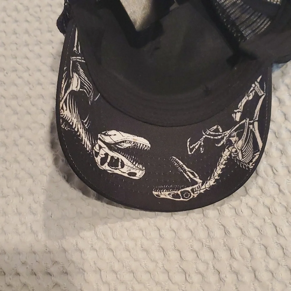 Jurassic World Black Dinosaur Baseball Cap - Black & Silver 1 1/2 to 4 years